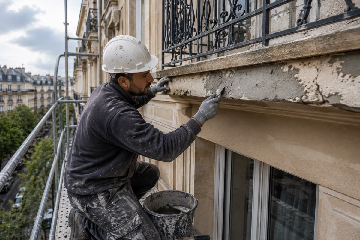 Pose de pavés pour une allée extérieure par un maçon